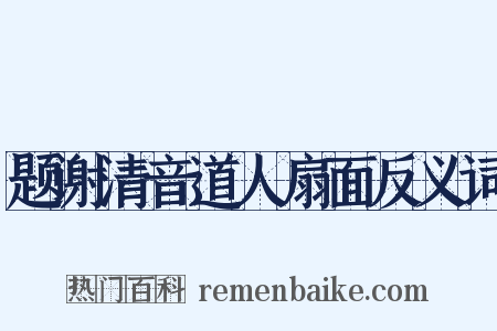 题谢清音道人扇面反义词是什么意思的图片